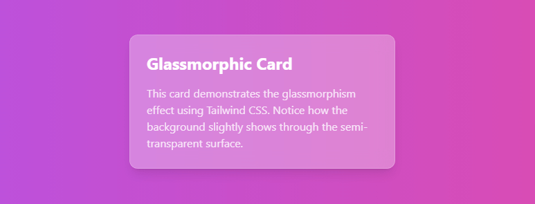 Glassmorphic Card