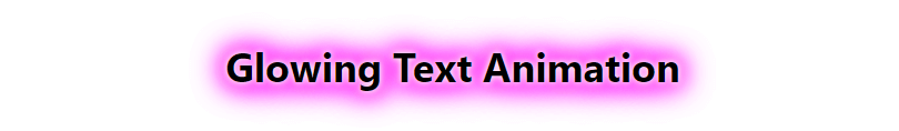 glow text animation